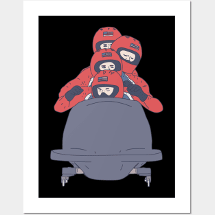 Bobsledding - Sledding Team - Winter Games Posters and Art